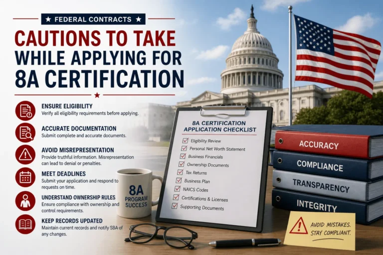 Cautions to take while applying for 8a certification