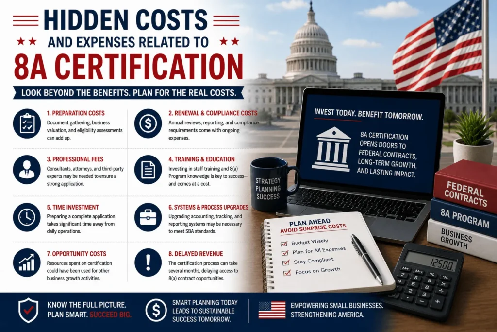 Hidden costs and expenses related to 8A certification
