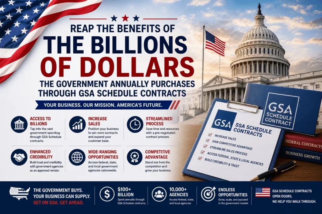 Reap The Benefits Of The Billions Of Dollars The Government Annually Purchases Through GSA Schedule Contracts